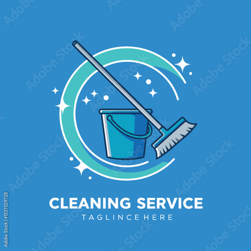 Cleaning Service lettering logo vector. Typography logo. Creative cleaning logo template design