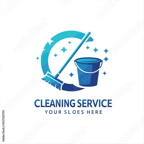 Cleaning Service lettering logo vector. Typography logo. Creative cleaning logo template design