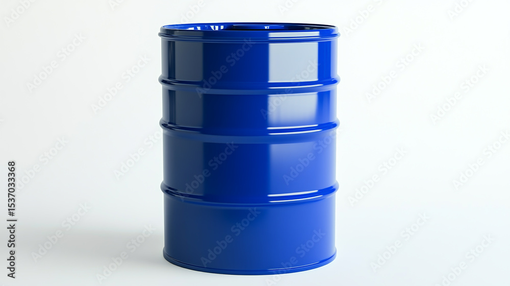 Durable Plastic Barrel in Vibrant Blue Against a Clean White Background Durable Plastic Barrel in Vibrant Blue Against a Clean White Background