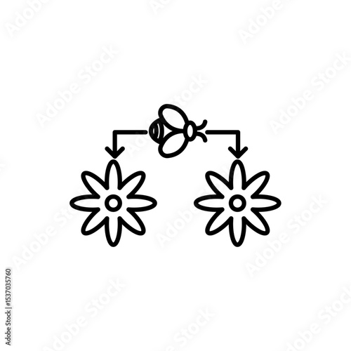 pollinator icon, bee, butterfly, pollinator, insect, flower, garden, nature, icon, symbol, bug, honeybee, wings, flying, plant, simpleicon, eco, green, savebees, cute, smallinsect, nature, pollen