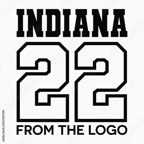 Indiana 22 From The Logo Retro SVG T shirt Design Sublimatiom