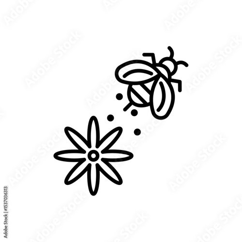 pollinators bee icon, bee, butterfly, pollinator, insect, flower, garden, nature, icon, symbol, bug, honeybee, wings, flying, plant, simpleicon, eco, green, savebees, cute, smallinsect