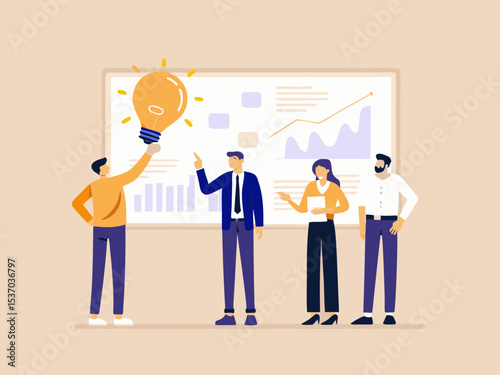 Business Team Brainstorming New Ideas and Strategies for Growth