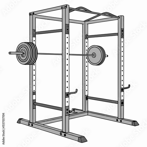 Sturdy metal squat rack weightlifting gym equipment fitness strength training