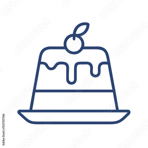 Delicious pudding dessert icon transparent background professional design