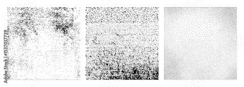 Vector Dense collection of scattered dots forming abstract .