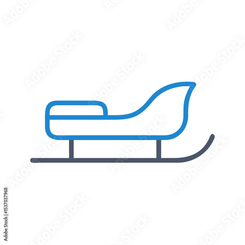 Professional sleigh icon cutout transparent background design element