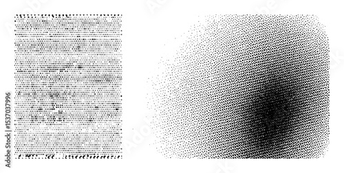Vector Gradient dot with varying density creates a visual texture.