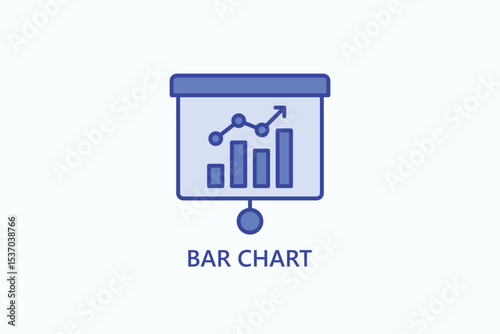 Bar Chart Icon Or Logo Isolated Illustration