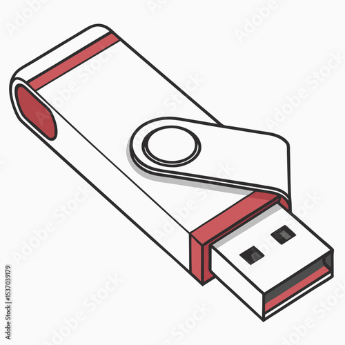Modern stylish usb flash drive data storage device