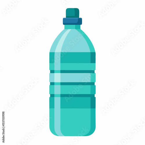 Plastic bottle of water refreshing hydration summer drink
