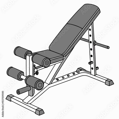 Adjustable weight bench for strength training and fitness exercises