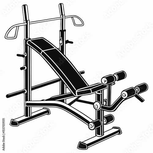 Weight bench fitness equipment workout gym strength training exercise bodybuilding