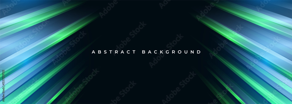Obraz premium Black modern wide abstract technology background with glowing high-speed and movement light effect. Vector illustration