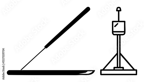 Vector Sailing equipment featuring a rudder and a wind vane.
