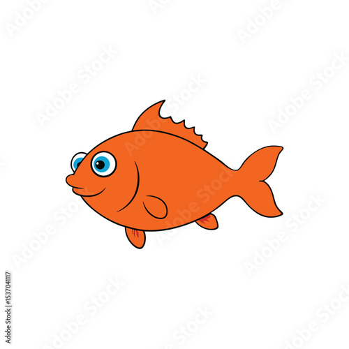 red fish isolated on white