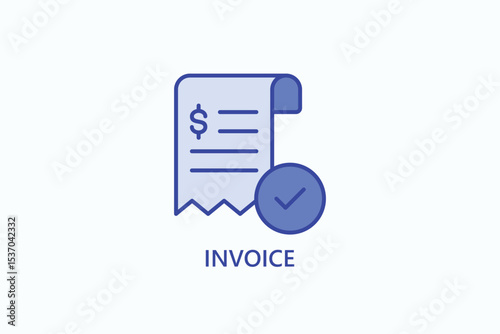 Invoice Icon Or Logo Isolated Illustration