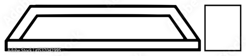 Vector Geometric platform and rectangular block .