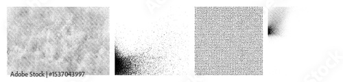 Vector Dense particle arrangements forming abstract gradients and textures.