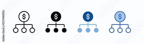 Diagram icon sheet multiple style collection isolated vector