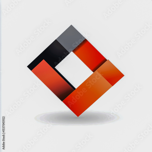 logo mit würfel isolated on white background.
