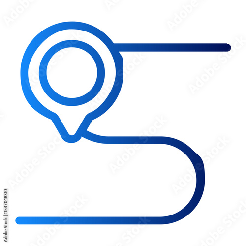 Collection of Minimal Map Location and Navigation Outline Icons