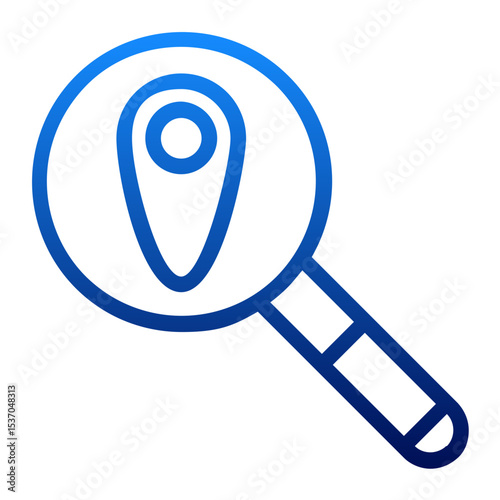 Collection of Minimal Map Location and Navigation Outline Icons