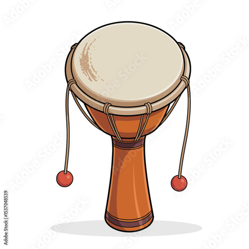 Traditional african djembe drum musical instrument