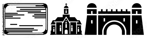 Vector Architectural : Tower Church and Monument Vector