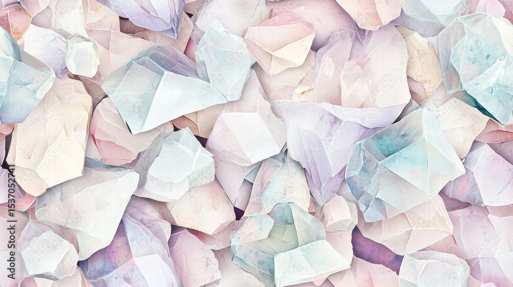 Fototapeta premium Pastel Colored Paper Pile with Soft Texture and Layered Composition