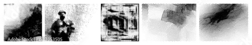 Vector Abstract figures in dynamic textured vector .