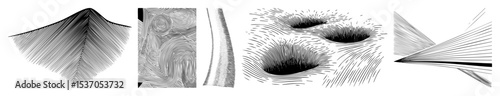 Vector Abstract linear create a dynamic face .
