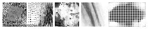 Vector Abstract portrait composed of scattered dot .
