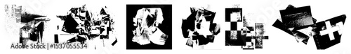 Vector Abstract geometric shapes create a dynamic fragmented composition.