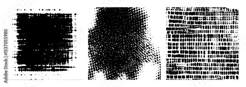 Vector Abstract dotted rectangles and lines create a textured .