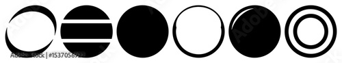 Vector Abstract Elliptical Shapes Collection