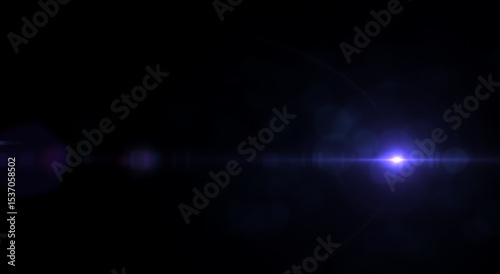 blue lens flare  line burst effect