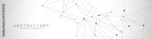 Global network connection concept. Big data visualization. Social network communication in the global computer networks. Internet technology. Business. Science. Vector illustration