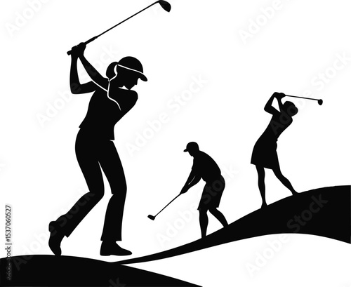 golf player silhouette