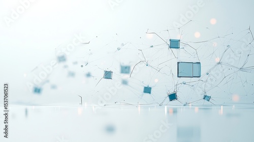 Digital connectivity in modern technology virtual environment abstract graphics futuristic perspective data visualization