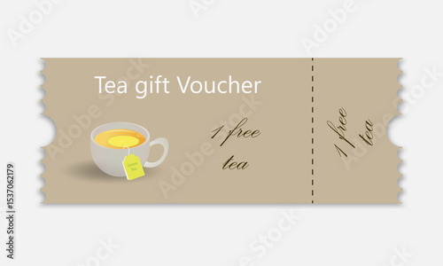 Ticket for a free cup of tea.