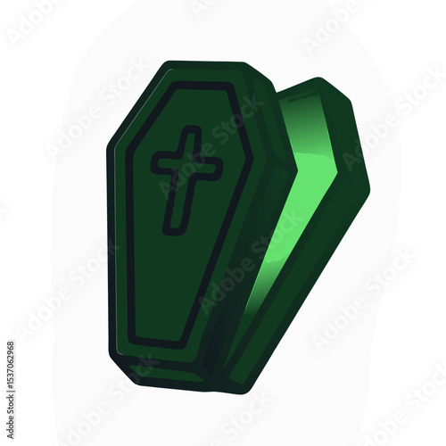 Minimal Vector Illustration of a Coffin