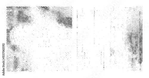 Vector Abstract halftone portrait of a persons face