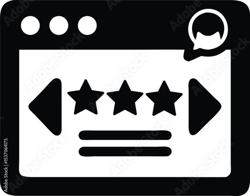 Online Review and Testimonial Web Page Icon. testimonial icon.