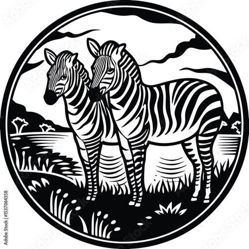 Zebras in a Circular Landscape