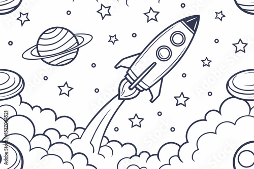 rocket in space
