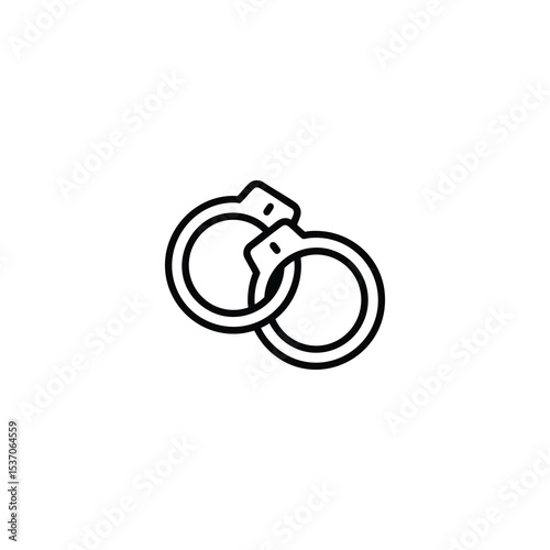 Interlocked Handcuffs Restraint Icon