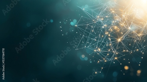 Dynamic data visualization digital space abstract art high-tech environment close-up view connectivity concept