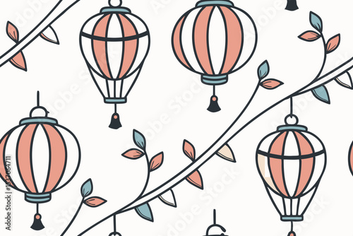 hot air balloon vector