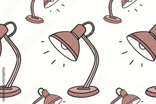 seamless pattern with reading lamp